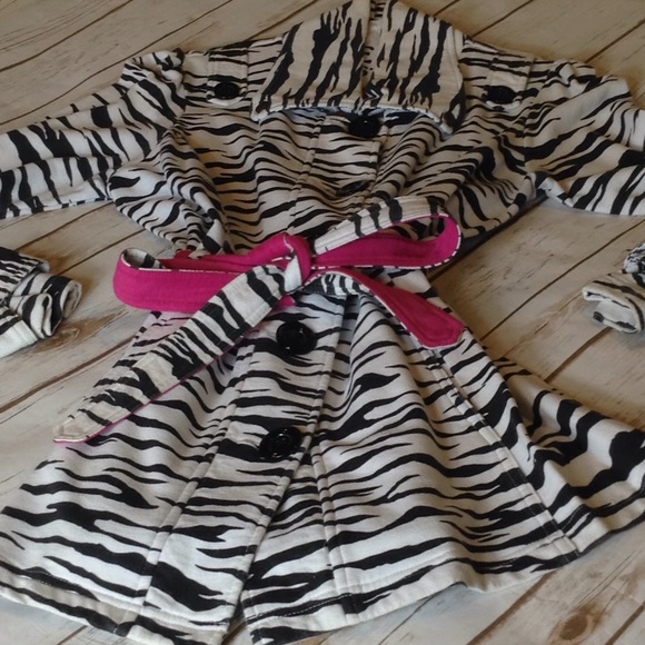 Vintage Disney 101 Dalmatians Peacoat Juniors Size L Zebra Print Winter Jacket - Picture 2 of 4